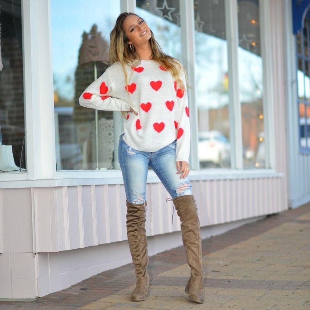 Valentines Heart Knit Sweater - Picture 5 of 5